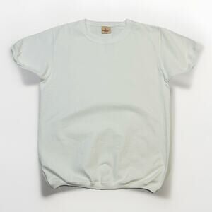 Goodwear Shirt Size Large Ribbed Short Sleeve Top White Tube Knit USA